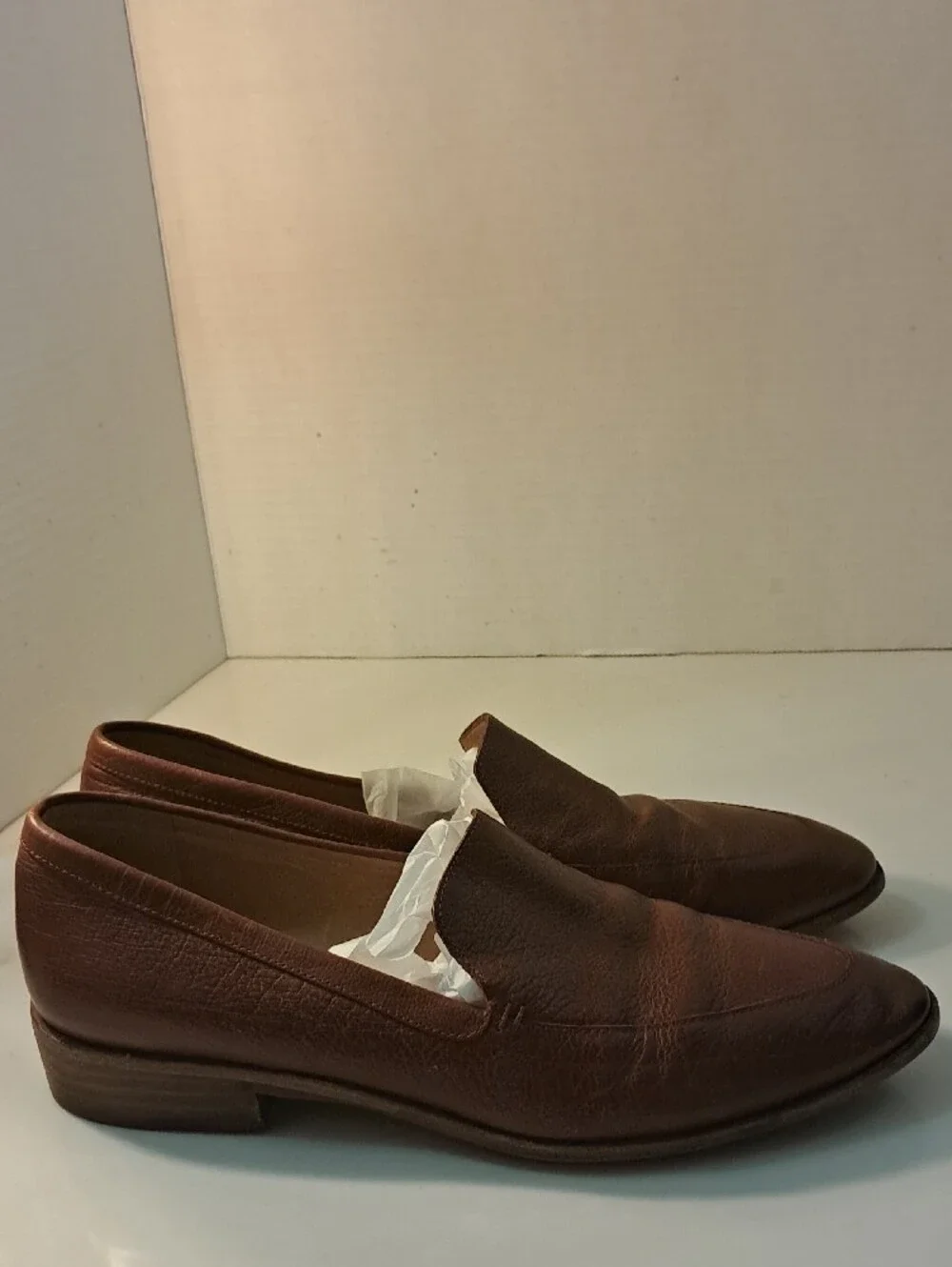 Jason Maxwell Brown Leather Slip-On Loafers